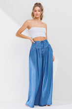 Load image into Gallery viewer, Darcy Wide-leg Chambray Pants