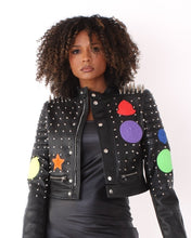 Load image into Gallery viewer, Spikes and bling jacket
