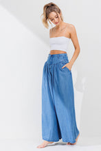 Load image into Gallery viewer, Darcy Wide-leg Chambray Pants
