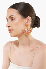 Load image into Gallery viewer, Pink butterfly earrings
