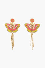 Load image into Gallery viewer, Pink butterfly earrings
