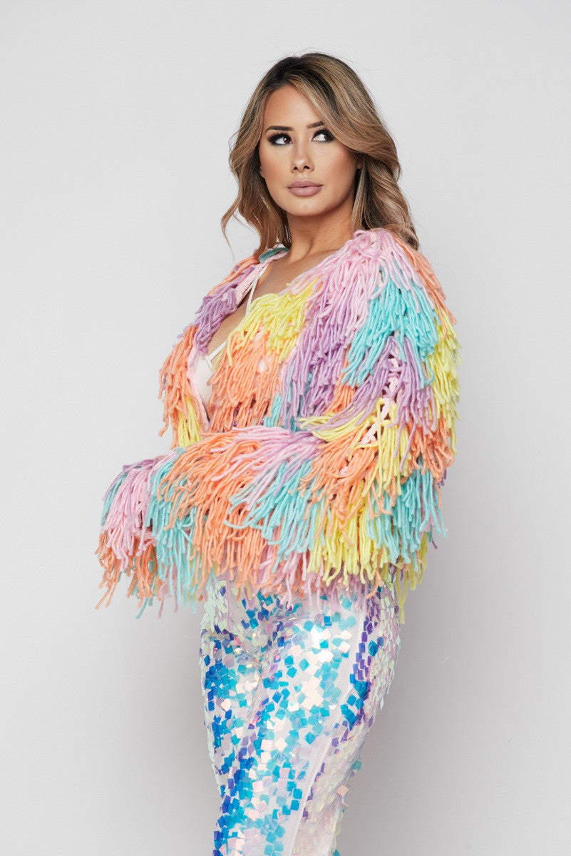 Shimmy Fringe Cardigan